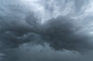 dark grey cloudy sky