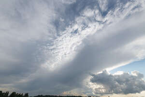 sky with big cirrus clouds