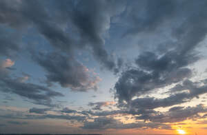sun setting in the sky