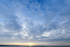 sunset with many light clouds