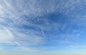 blue sky with cirrus clouds