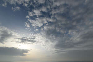 evening sky with backlit clouds