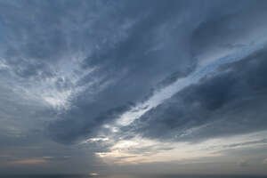 evening sky with dark status clouds