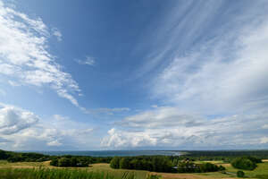 beautiful sky with light white clouds