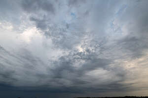 dark grey overcast rainy sky