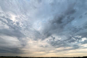 evening sky with grey clouds