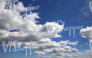 blue sky with a cloud line
