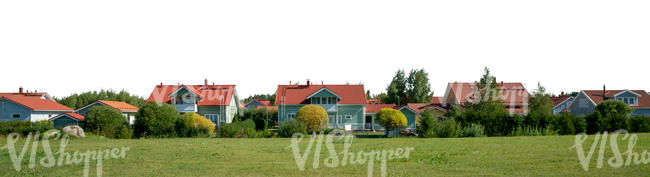 background with private subarban houses