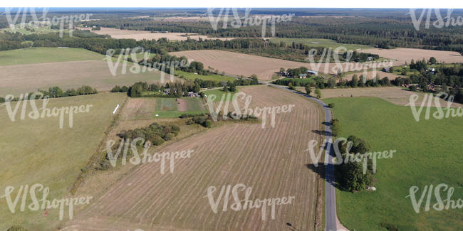 background with agricultural fields