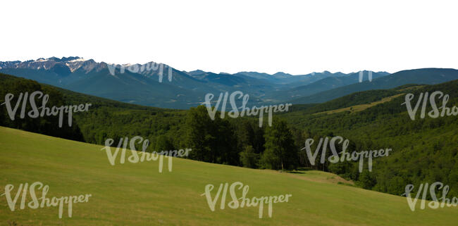 background with mountain slopes