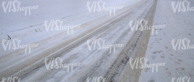 snowy country road