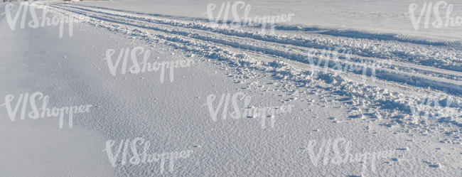 small snow covered road