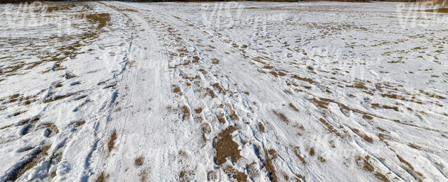 snow covered beach