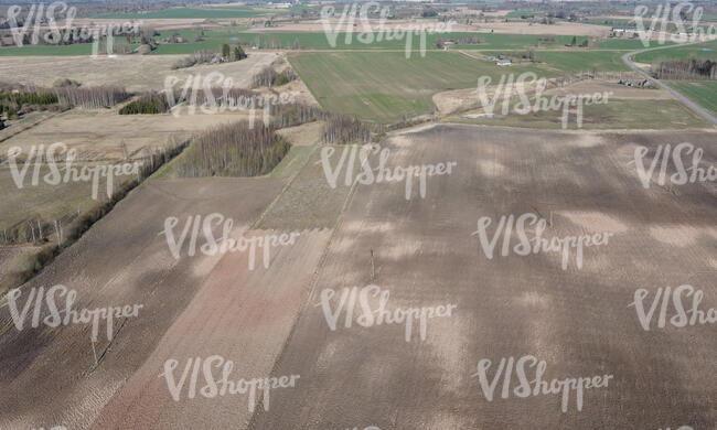 agricultural field shot from high above