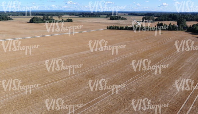 aerial view of vast agricultural fields