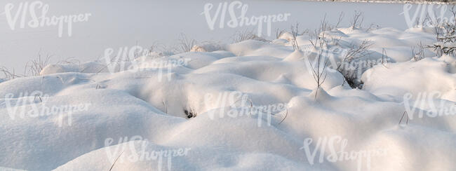 bumpy snow covered ground