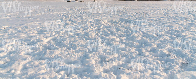 uneven field of snow