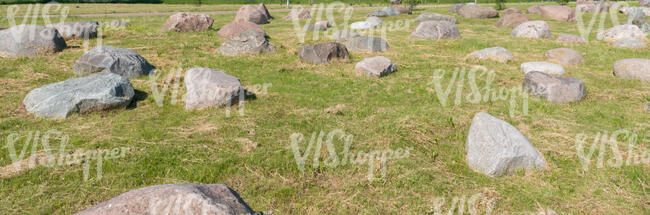 grass with big stones