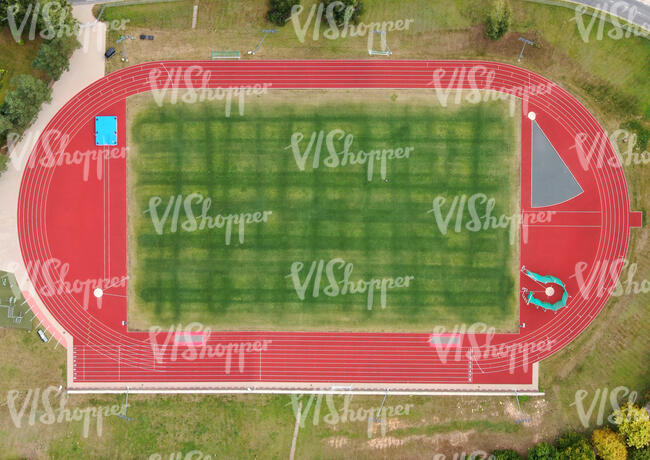 top view of a track field