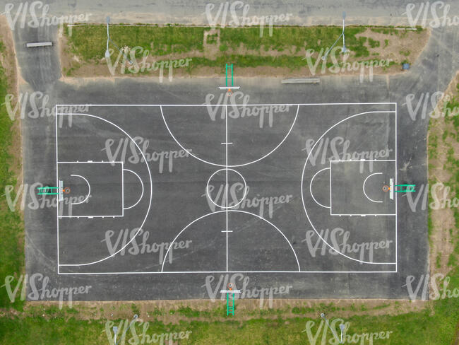 aerial view of a sports field