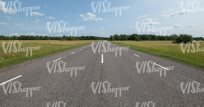 asphalt road in summer