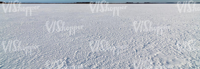 large ever of pure white snow