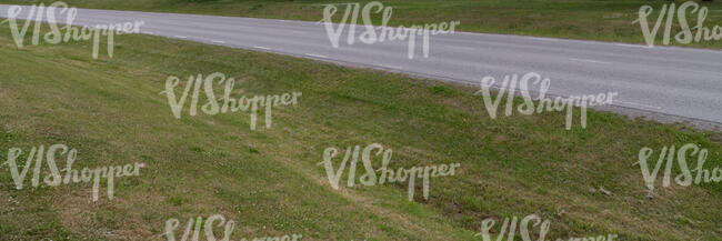 side view of an asphalt road