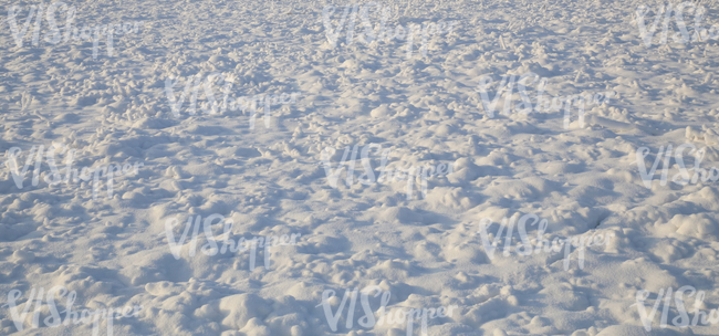 bumpy snow-covered ground