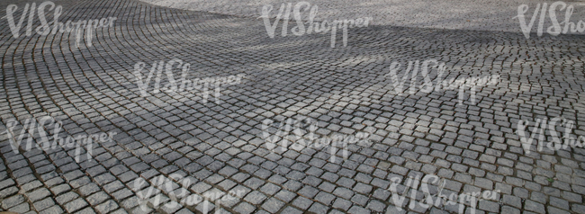 paved square with tree shadows