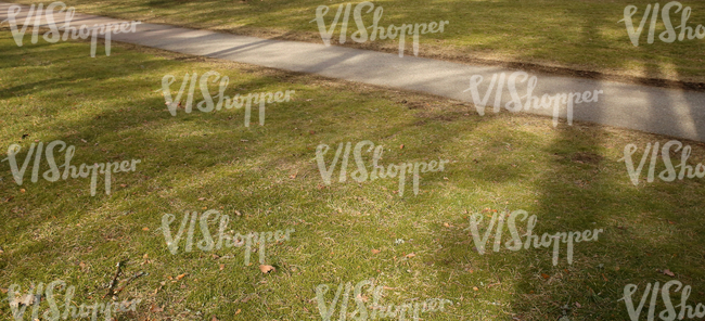 grass ground with a walkway