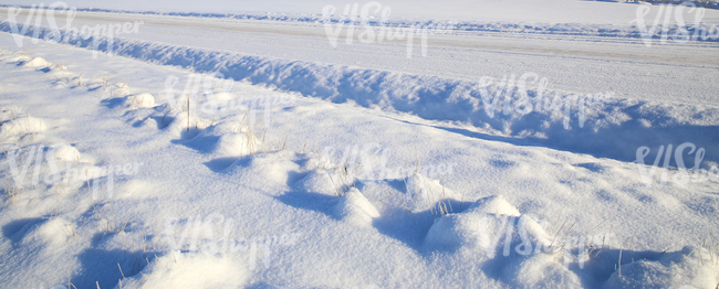 snow-covered country road