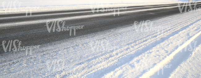 country road in winter