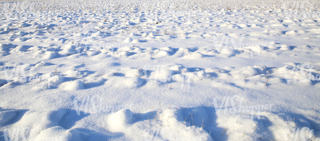 bumpy snowy ground