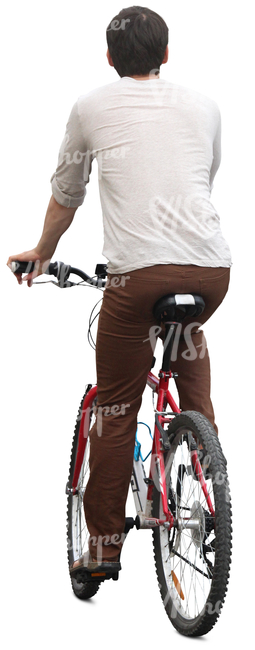 man riding a bike