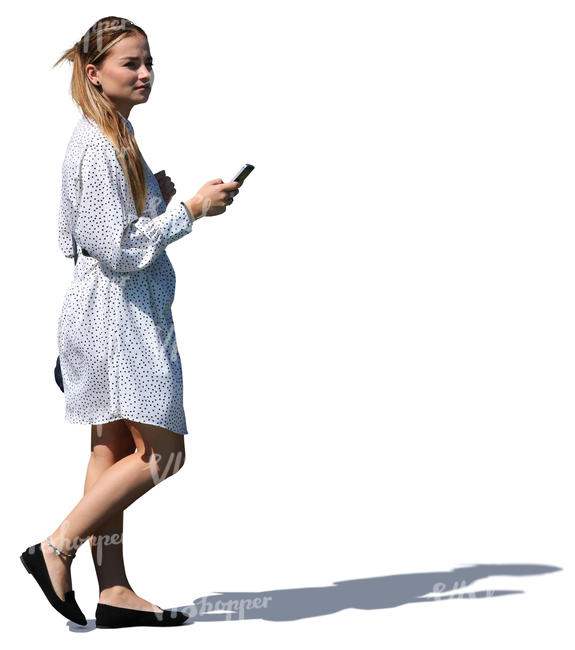 woman in a summer dress walking