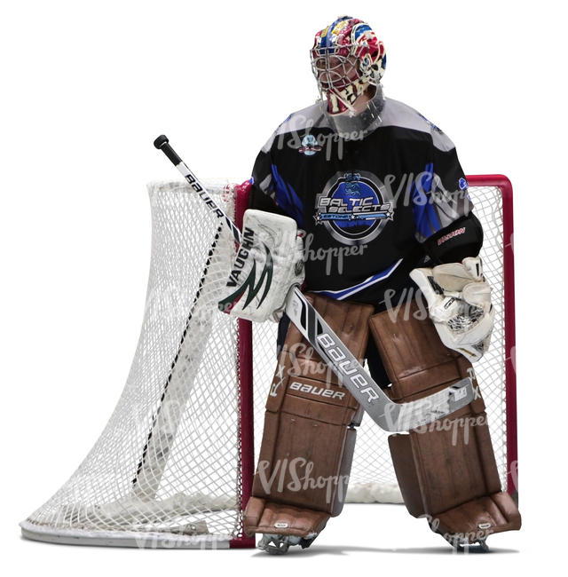 ice hockey goal keeper standing