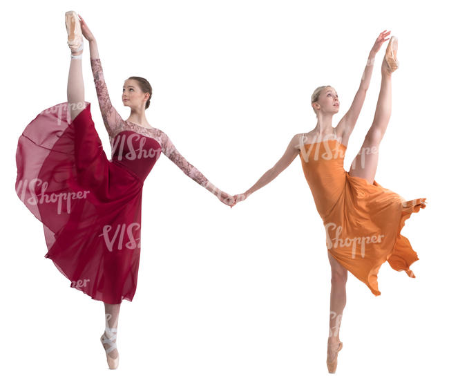 two ballerinas dancing