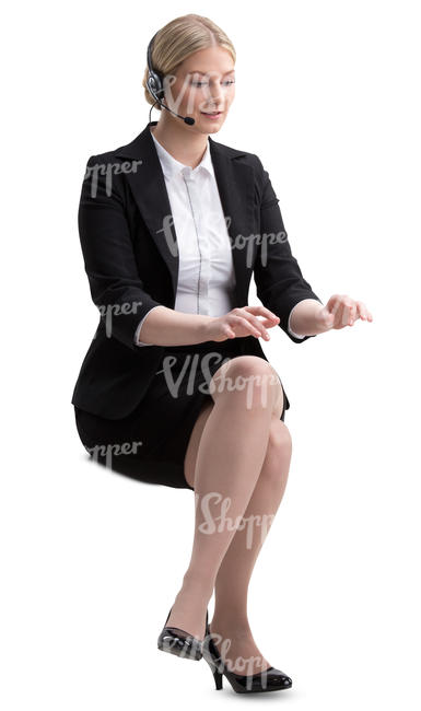 businesswoman working behind a desk