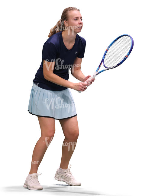 woman playing tennis