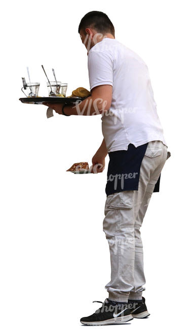 waiter putting things on the table