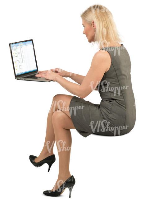 woman working in the office with laptop