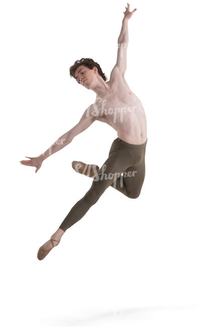 male dancer jumping in the air