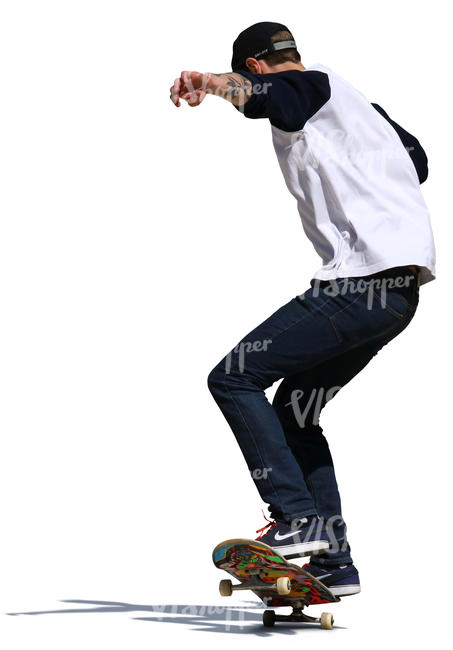 young man riding a skateboard