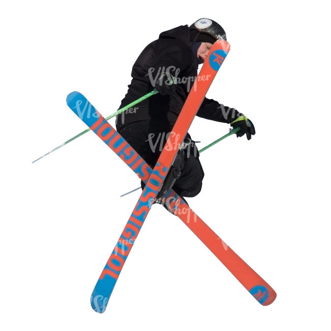 man freestyle skiing