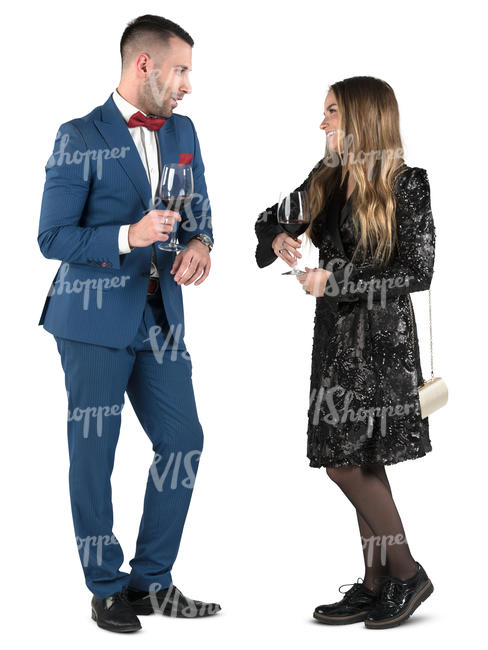 man and woman standing at a bar counter