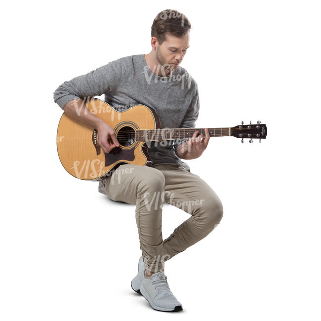 man playing guitar