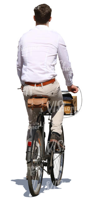 man riding a bike