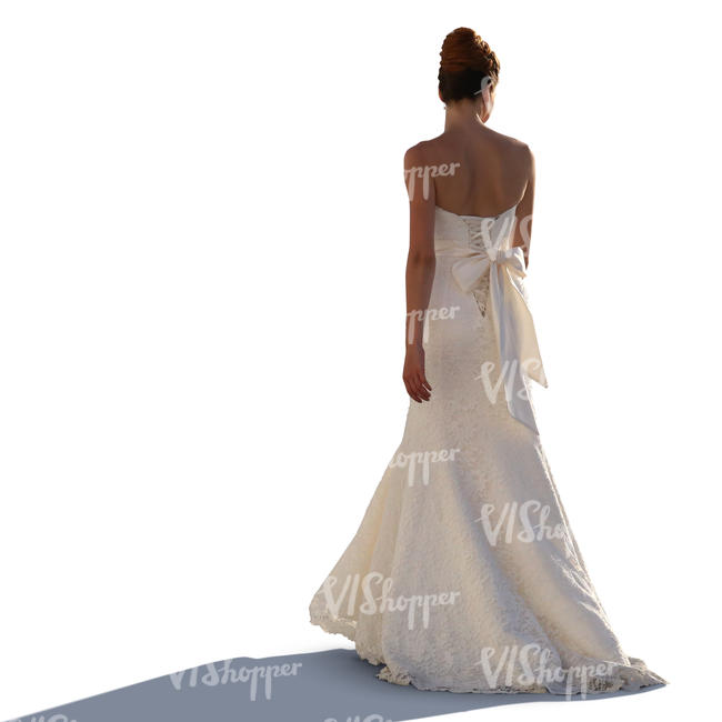 woman in a wedding dress standing