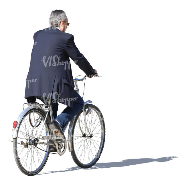 man riding a bike