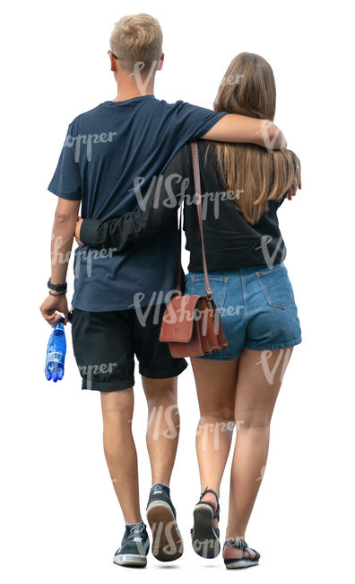 couple walking together in the summer